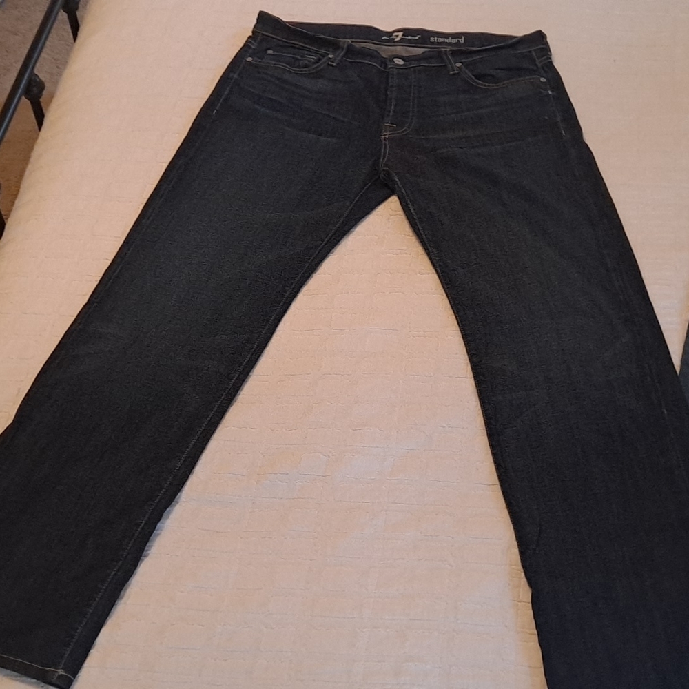 2 pairs of 7 for all man kind jeans 36X32